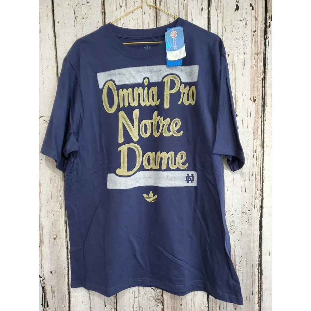 Adidas Men's Large Notre Dame Fighting Irish Short Sleeve Tee T-Shirt Top‎ NEW